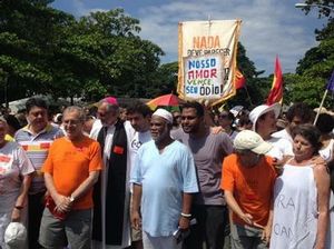 Figuras públicas como Marcelo Freixo, Luana Piovani e Jean Wyllys estavam presentes