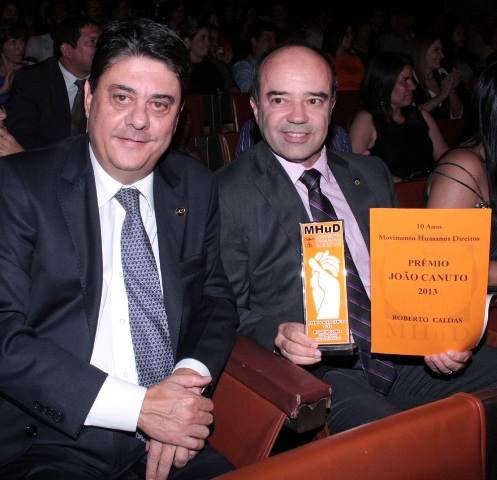 Ex-presidente da OAB, Wadyr Damous e o juíz Roberto Caldas